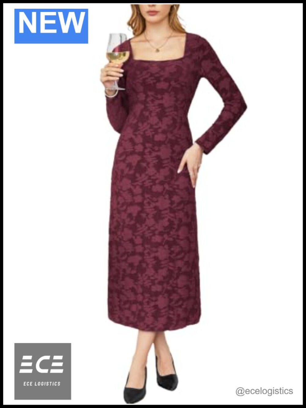 Kikibell Womens Long Sleeve Floral Bodycon Mesh Maxi Dress Formal Wedding Guest